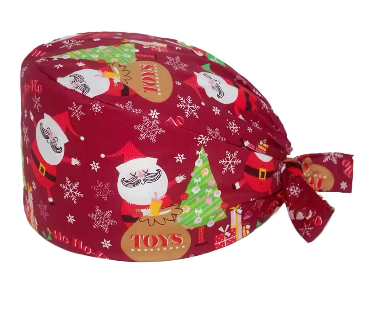 Gorro Quirúrgico de Navidad (Burdeos)