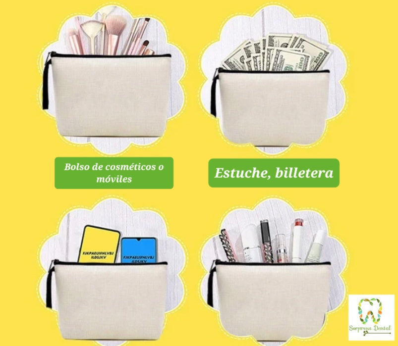 Bolso Cosmético con Diseño de dientes y Ortodoncia
