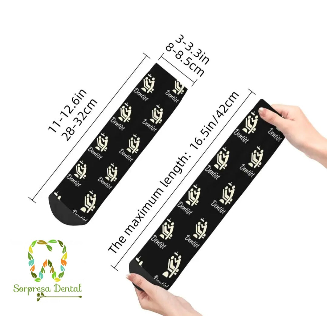 Calcetines con diseño de dientes