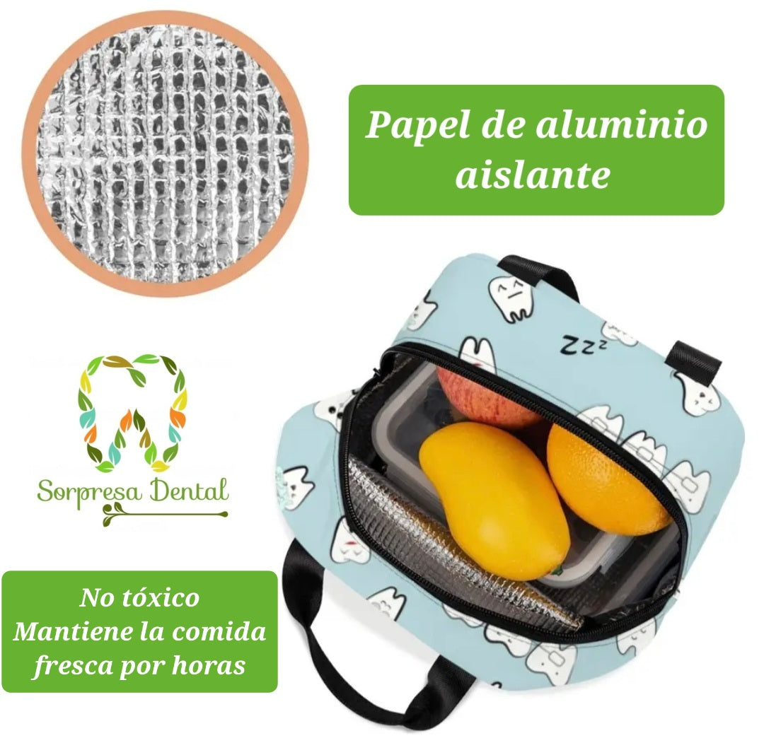 Fiambrera térmica / Bolsa de almuerzo con diseño de dientes