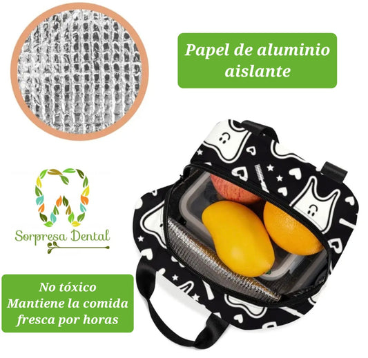 Fiambrera Térmica y aislante / Bolsa de Almuerzo con diseño de Odontología