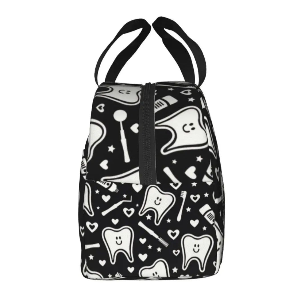 Fiambrera térmica y aislante / Bolsa de almuerzo con diseño de dientes.