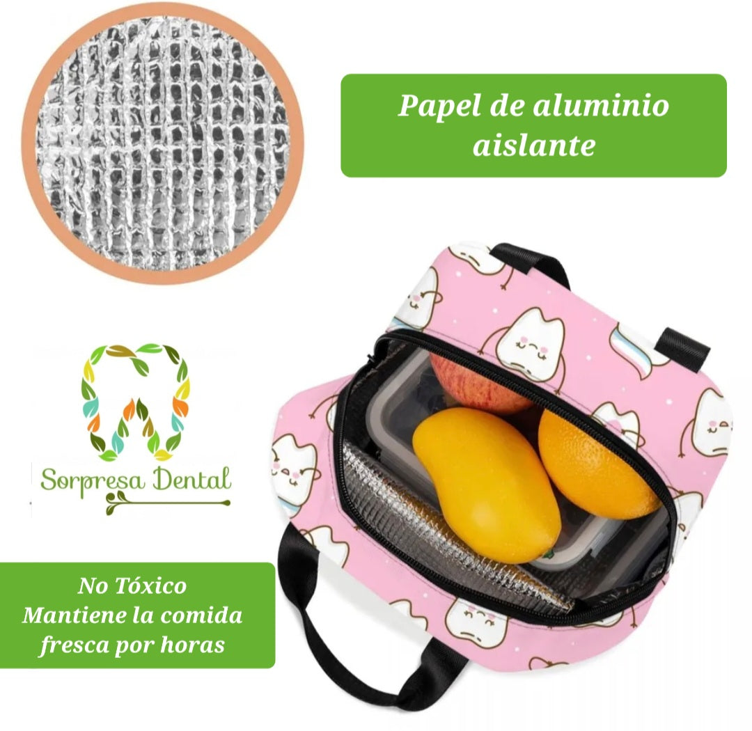 Fiambrera térmica / Bolsa de almuerzo con diseño de dientes