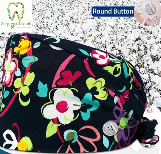 Gorro Quirúrgico con diseño Floral.
