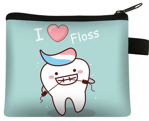 Cartera con estampado de dientes (Floss).
