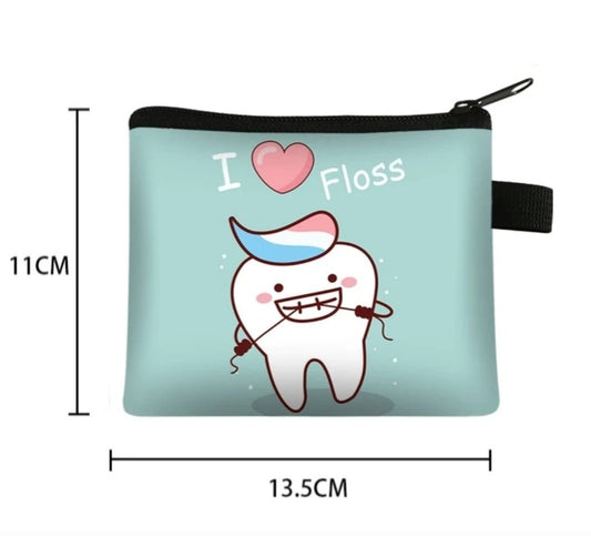 Cartera con estampado de dientes (Floss).