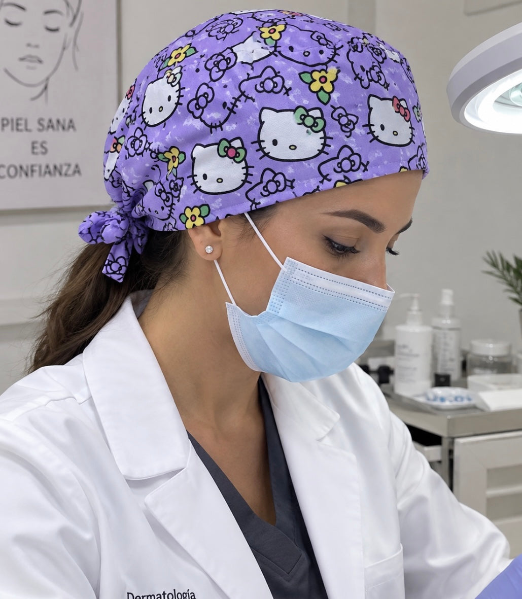 Gorro quirúrgico de Hello Kitty
