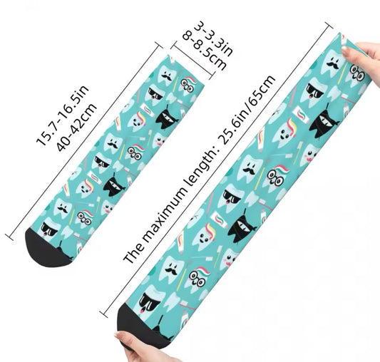 Calcetines con diseño dental