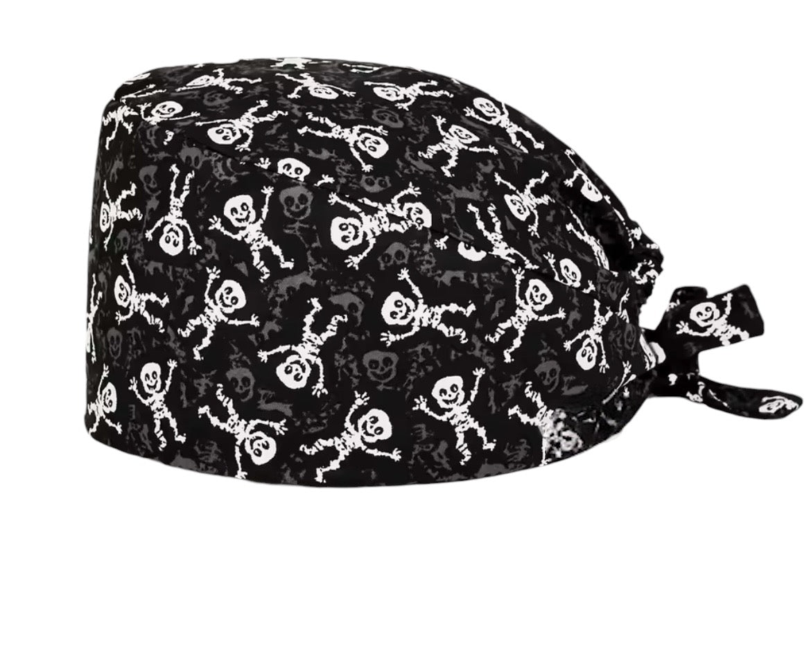 Gorro Quirúrgico Halloween (Esqueletos)