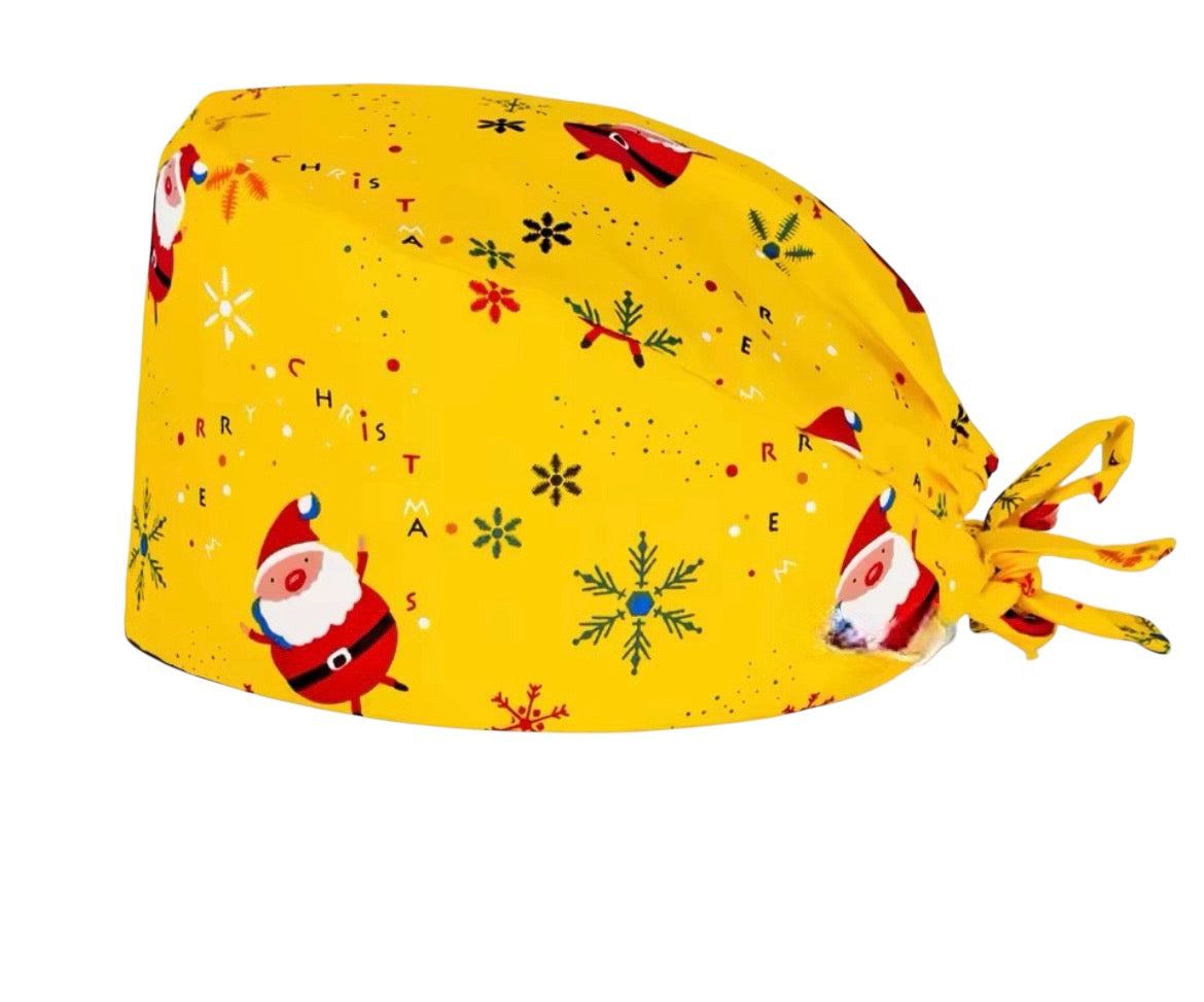 Gorro Quirúrgico de Navidad (Amarillo)