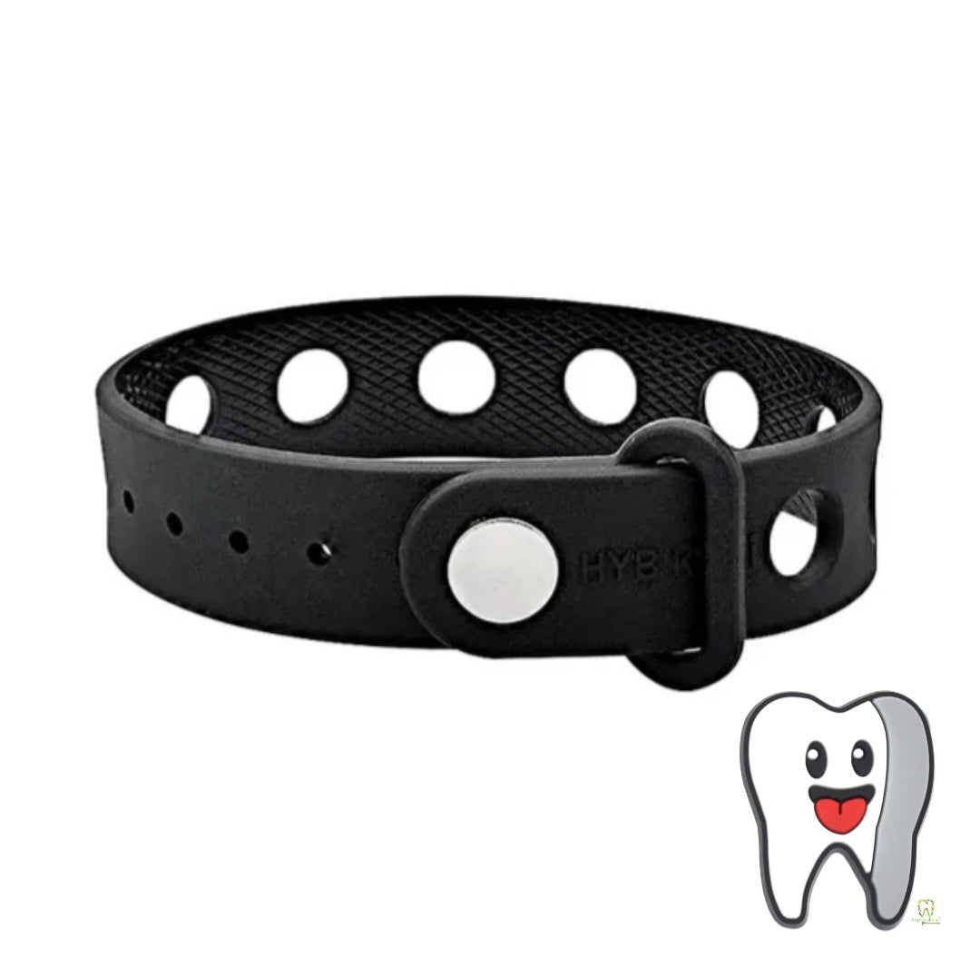 Pulsera de goma, brazalete de goma para charms (1 gibbitz de diente incluido)