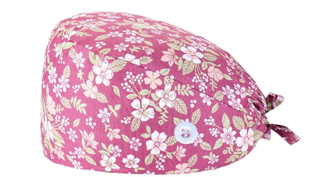 Gorro Quirúrgico con Diseño Floral