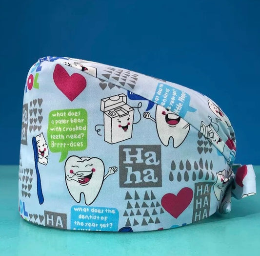 Gorro Quirúrgico con Diseño de Dientes