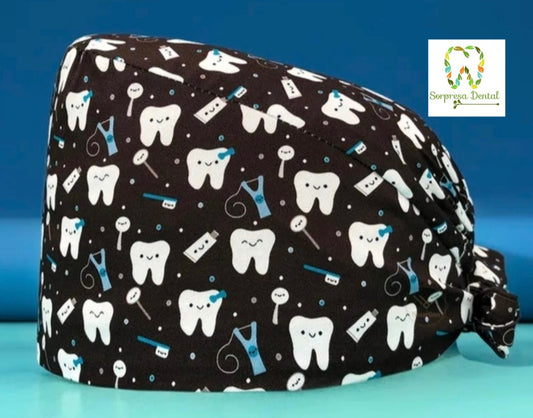 Gorro Quirúrgico con Diseño de Dientes