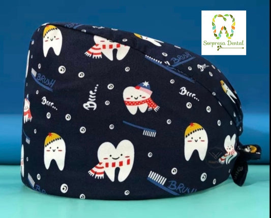 Gorro Quirúrgico con Diseño de Dientes