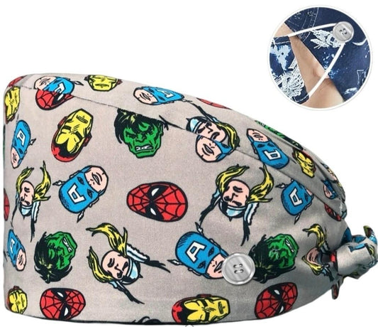 Gorro Quirúrgico de Los Vengadores de Marvel, The Avengers.