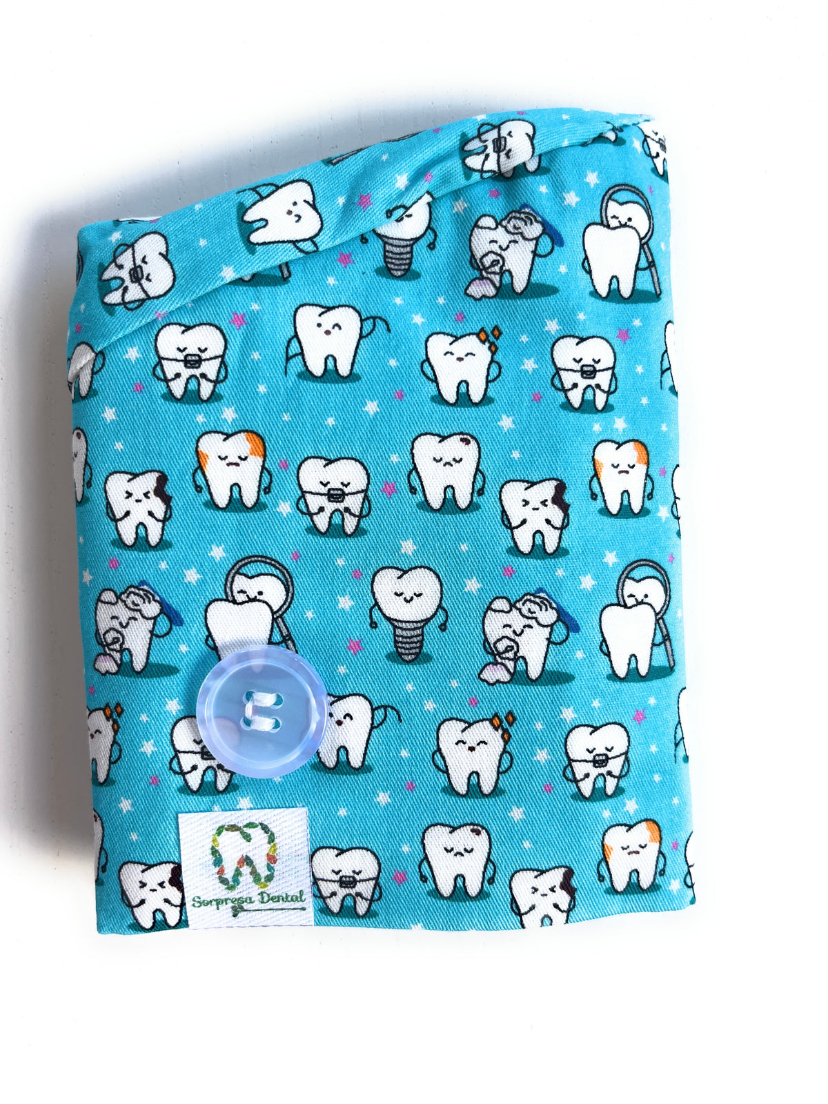 Gorro Quirúrgico con Diseño de Dientes (Turquesa)