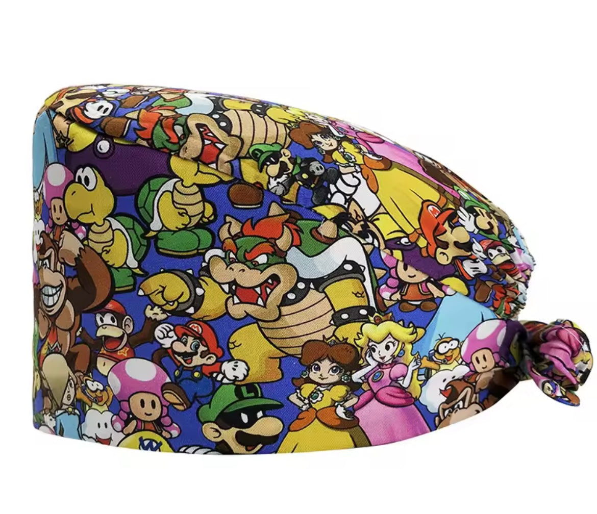 Gorro Quirúrgico Personajes de Mario Bros.