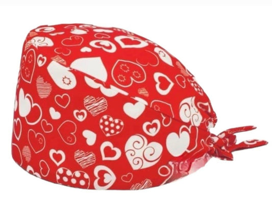 Gorro Quirúrgico con diseño de Corazones, Patrón Amor.