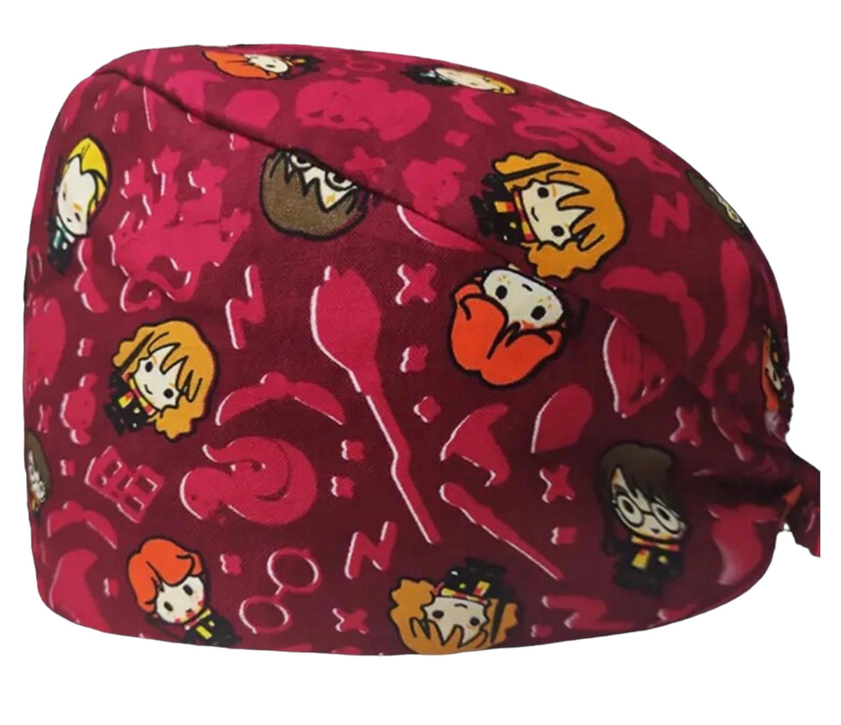 Gorro Quirúrgico de Harry Potter - Diseño Burdeos