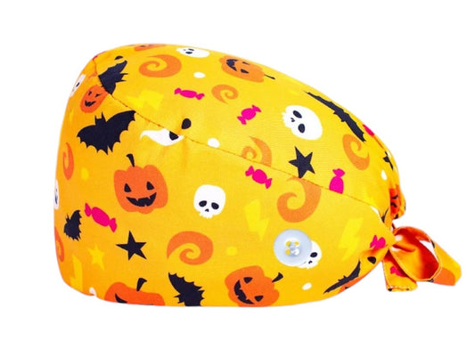 Gorro Quirúrgico de Halloween (Amarillo)