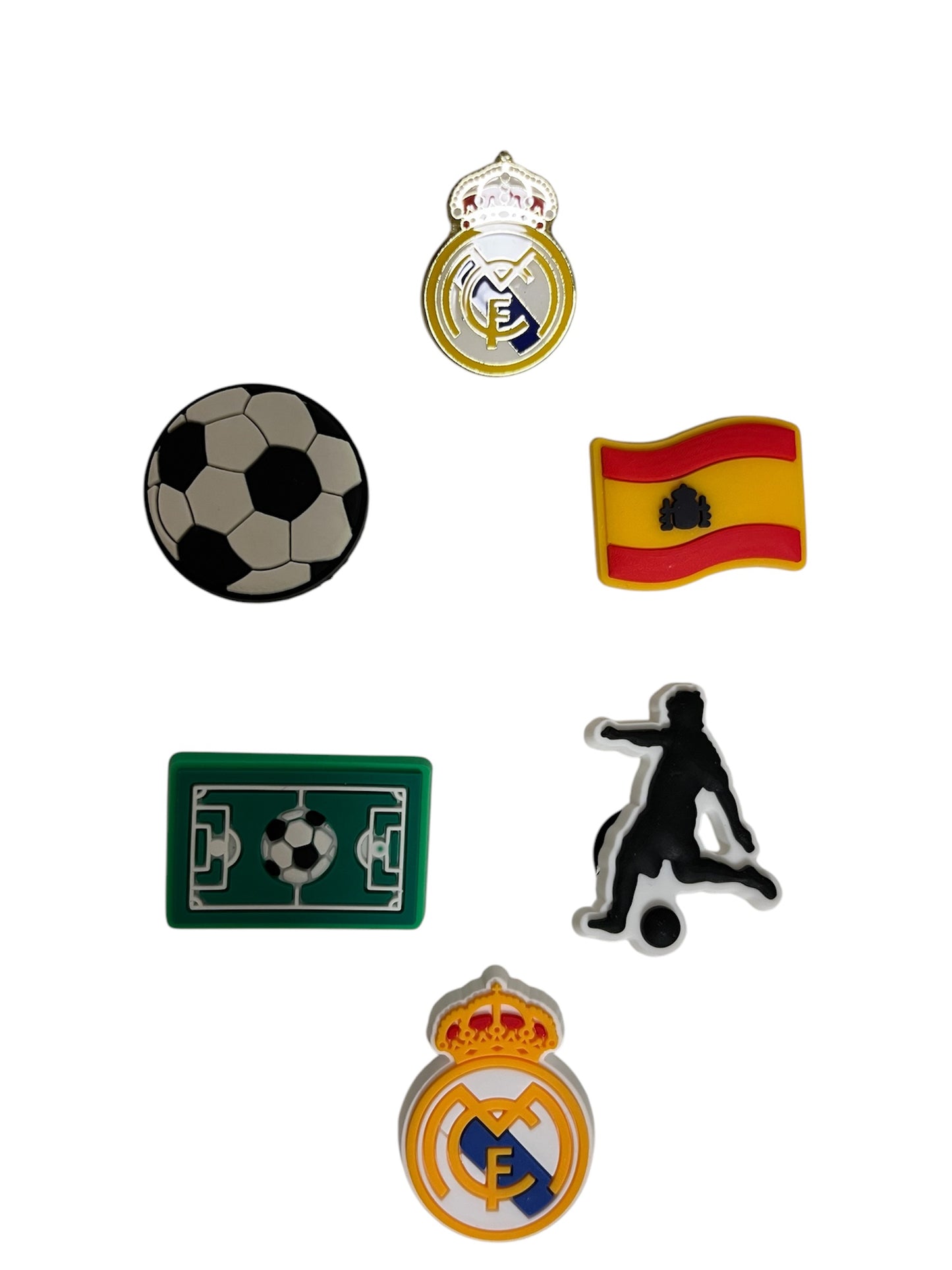 Charms + Dije metálico de Fútbol Real Madrid