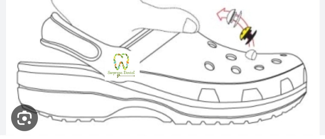 Charms para Zuecos / Jibbitz crocs / Adornos de Zapatos de PVC (5 Unidades) Diseño de dientes.