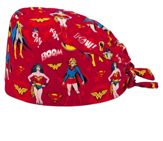 Gorro Quirúrgico de Super heroínas (Batichica, la mujer maravilla y superchica)