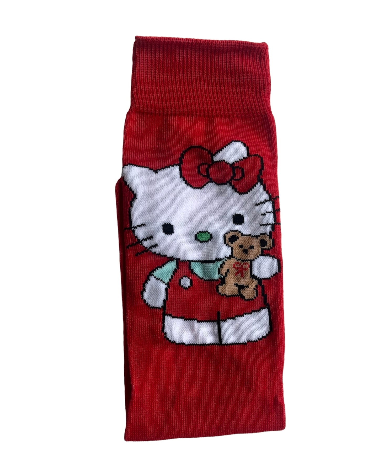 Calcetines divertidos con estampado de Hello Kitty.