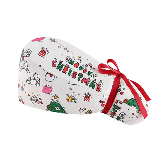 Gorro quirúrgico de Navidad (pelo largo)